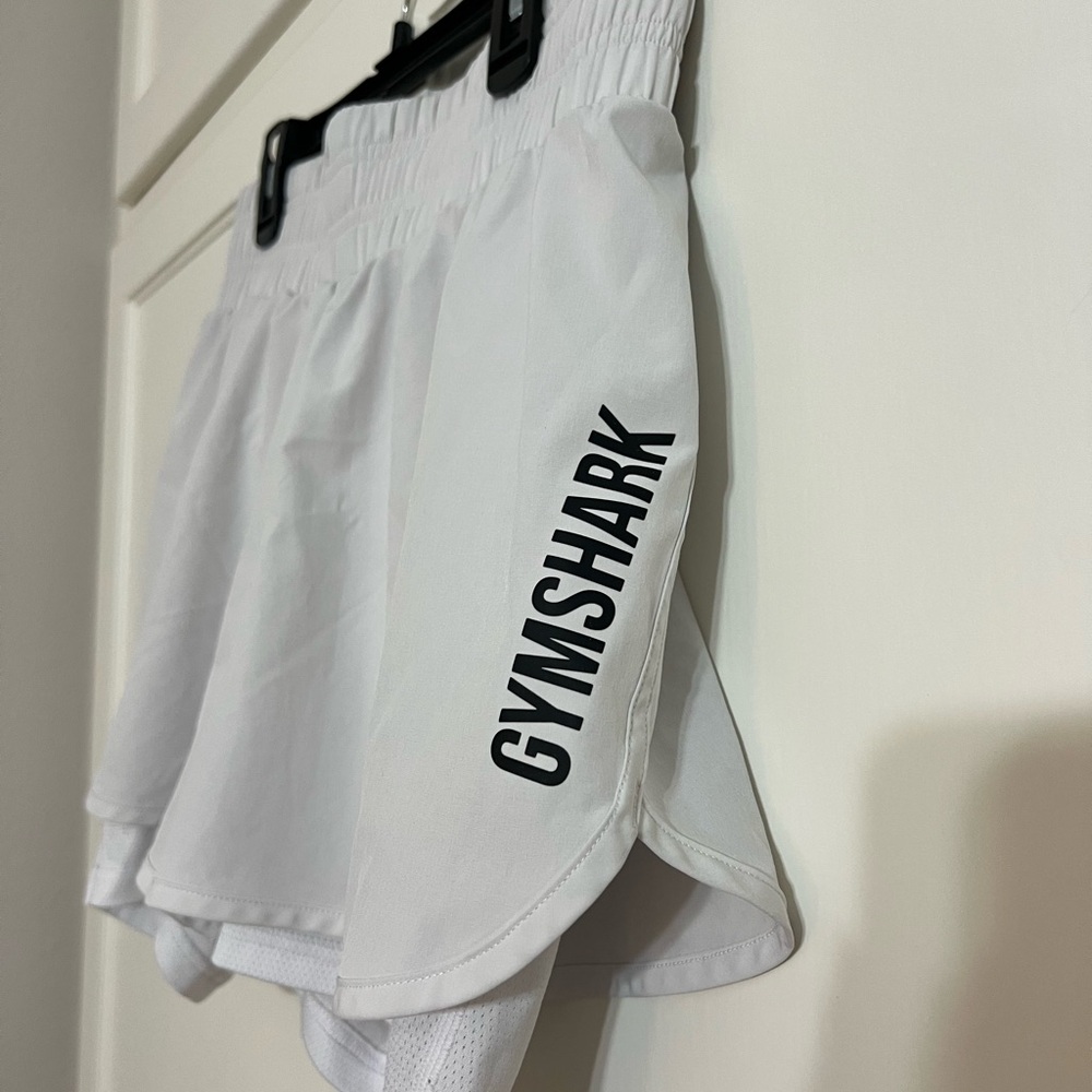 Gymshark Women's White Shorts with Liner